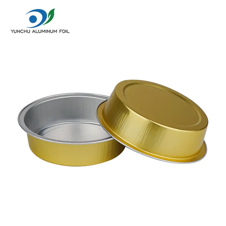 गोलो केक बेकिंग स्मिंग स्मिंगेल एल्युमिनियम पन्नी कन्टेनरहरू
