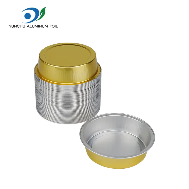 गोलो केक बेकिंग स्मिंग स्मिंगेल एल्युमिनियम पन्नी कन्टेनरहरू
