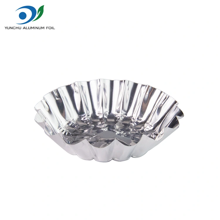 गोल अण्डा टर्ट खेलौना बेकिंग चाँदी एल्युमिनम एल्युमिनम पन्नी खाद्य कन्टेनर