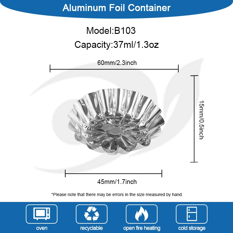 गोल अण्डा टर्ट खेलौना बेकिंग चाँदी एल्युमिनम एल्युमिनम पन्नी खाद्य कन्टेनर