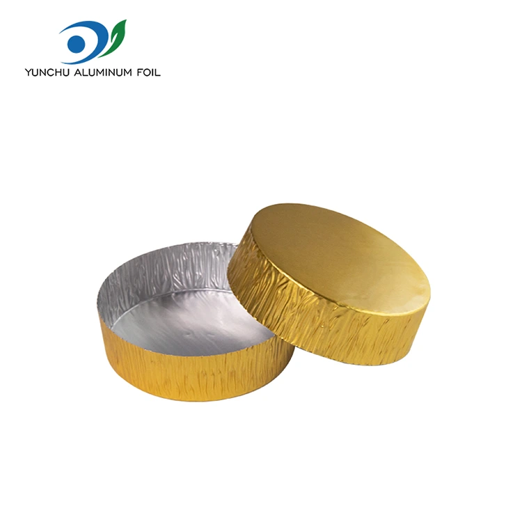 राउन्ड साना बेकिंग चाँदी एलिमिनियम पन्नी पन्नी खाद्य कन्टेनर