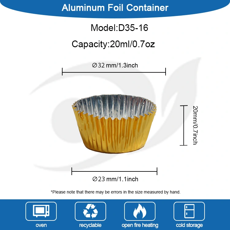 राउन्ड सानो प्याकेज बेकिंग चाँदी एल्युमिनियम पन्नी पन्नी खाद्य कन्टेनर