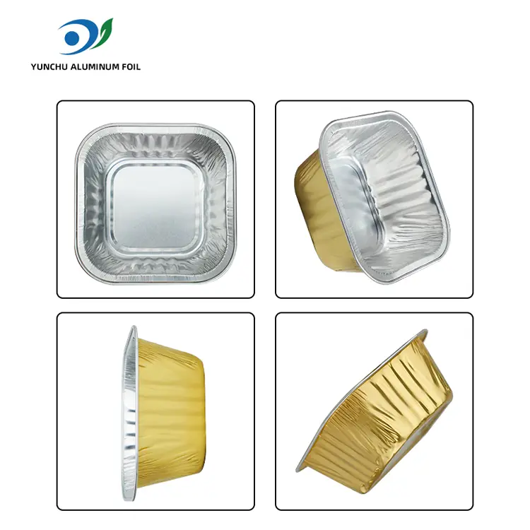 वर्ग बेकिंग केक CONKEWALWALLY ALMINUM ALIL कन्टेनरहरू