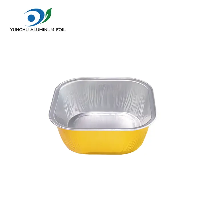 वर्ग र color ्ग बेकिंग स्मैनिनल एल्युमिनियम पन्नी कन्टेनरहरू